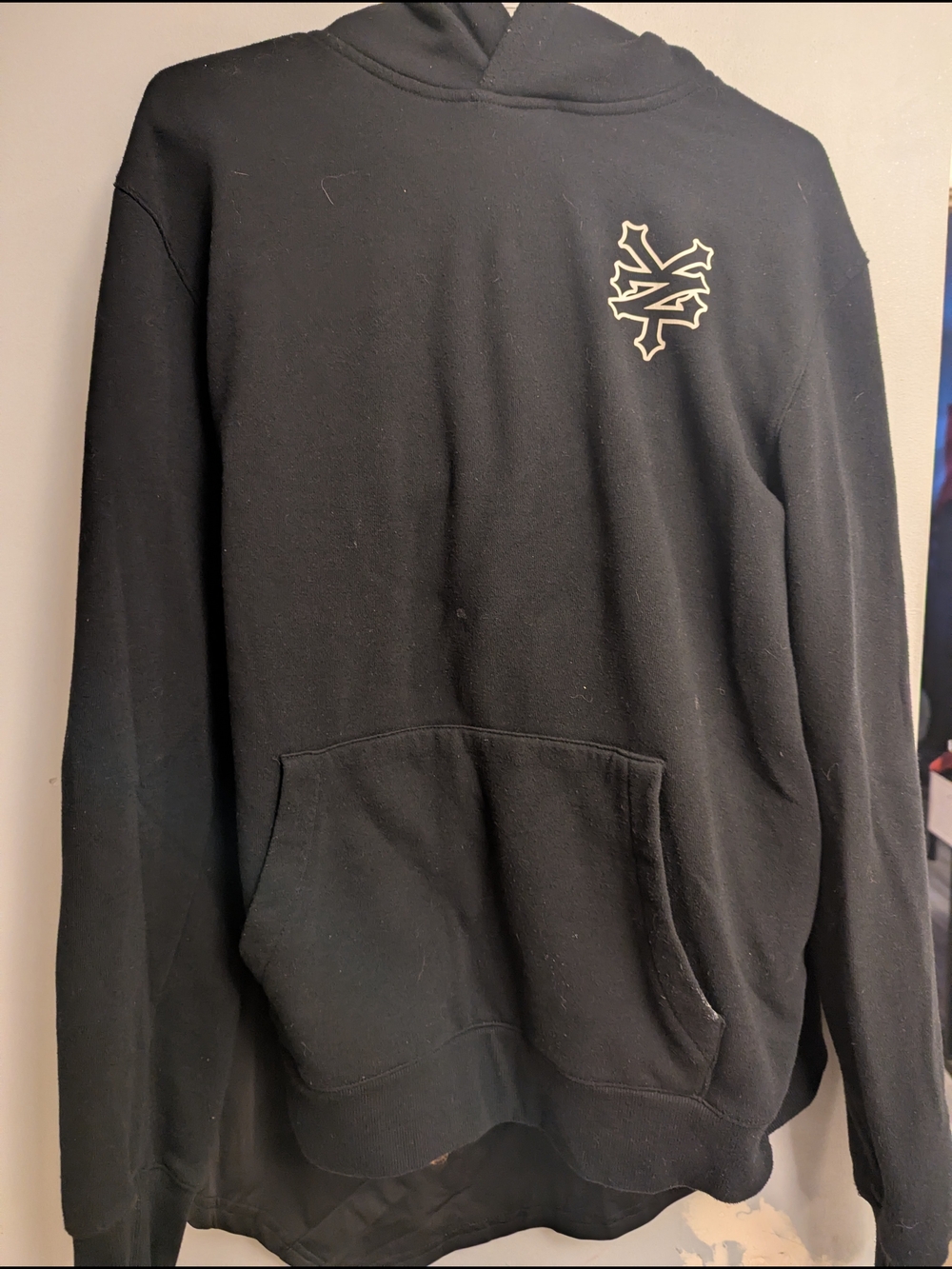 Zoo York Black Hoodie with Small White Chest Logo
